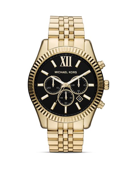 michael kors gold oversized chronograph watch|Michael Kors lexington watch men's.